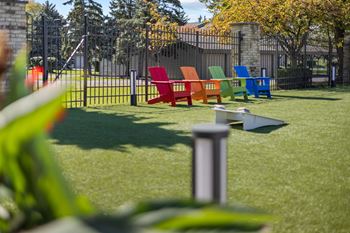 Games area by poolside